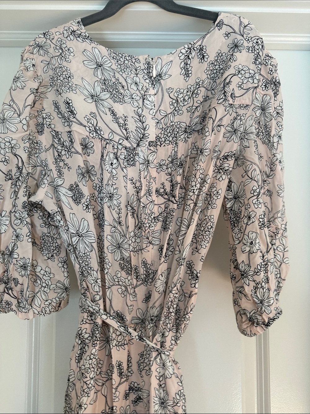 Calvin Klein Blush Pink Floral Faux wrap Dress - Picture 6 of 6